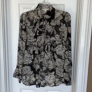 Ladies Cabi Top Small EUC Like New Black & Gray